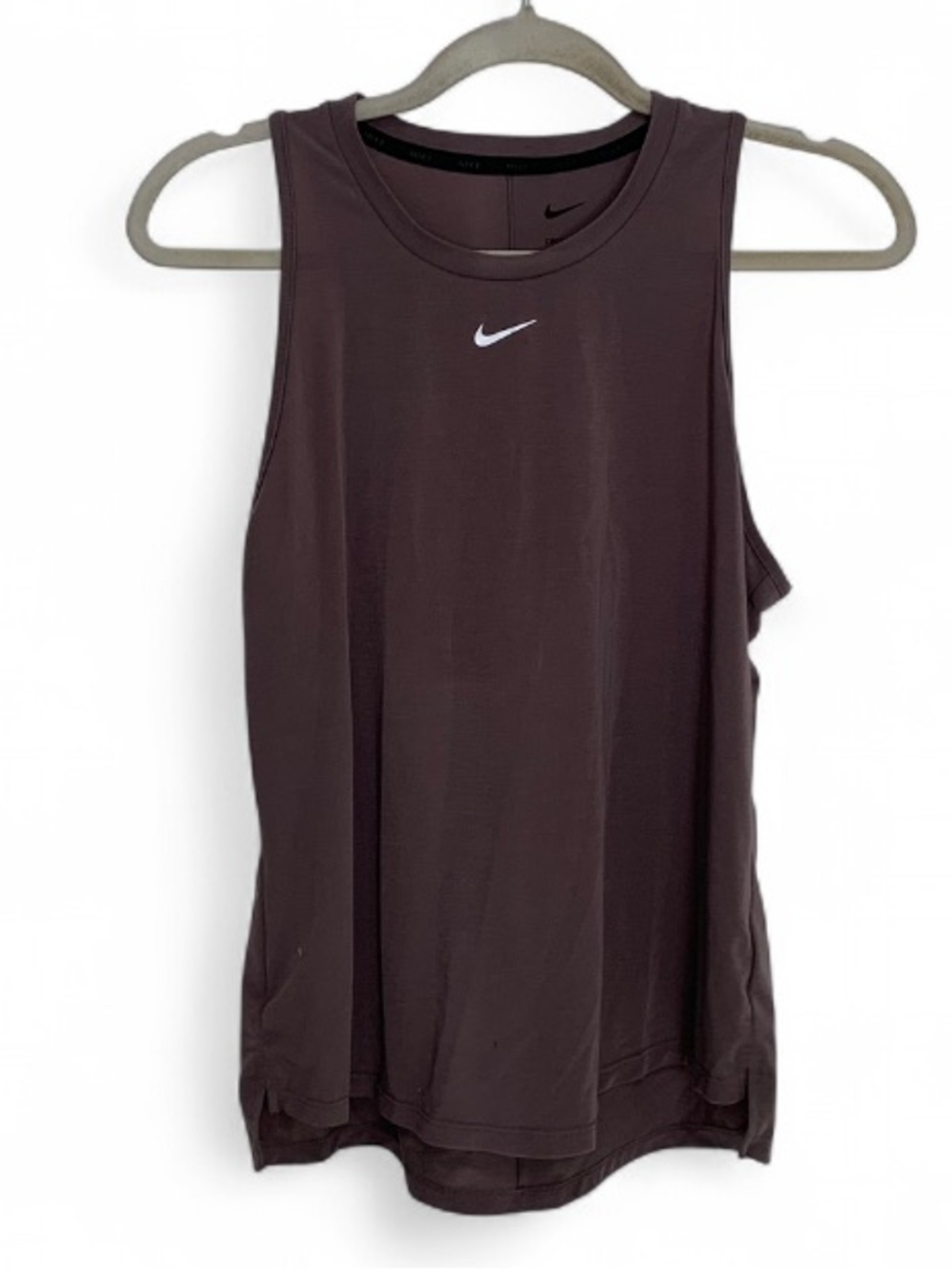 Nike One Luxe High Neck Tank Top In Dusty Purpled
